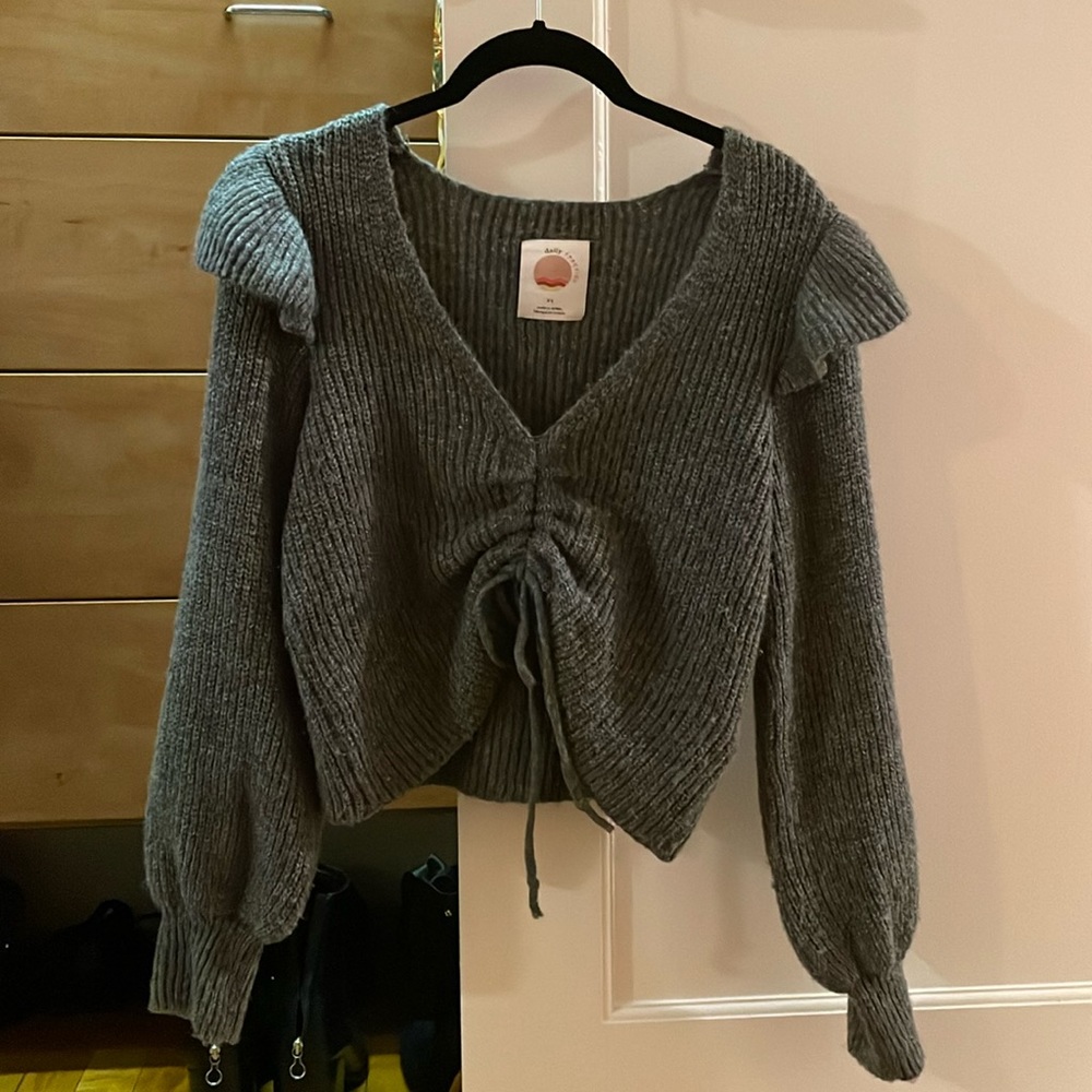 Free people grey sweater matching set
